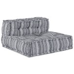 vidaXL Canapea Pouffe Modulară pentru 4 Persoane, care se transformă într-un pat, din material gri deschis. vidaXL Canapea Pouffe Modulară pentru 4 Persoane, care se transformă într-un pat, din material gri deschis.