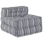 vidaXL Canapea modulară pouffe pentru 4 persoane care se transformă în canapea din țesătură gri deschis vidaXL Canapea modulară pouffe pentru 4 persoane care se transformă în canapea din țesătură gri deschis