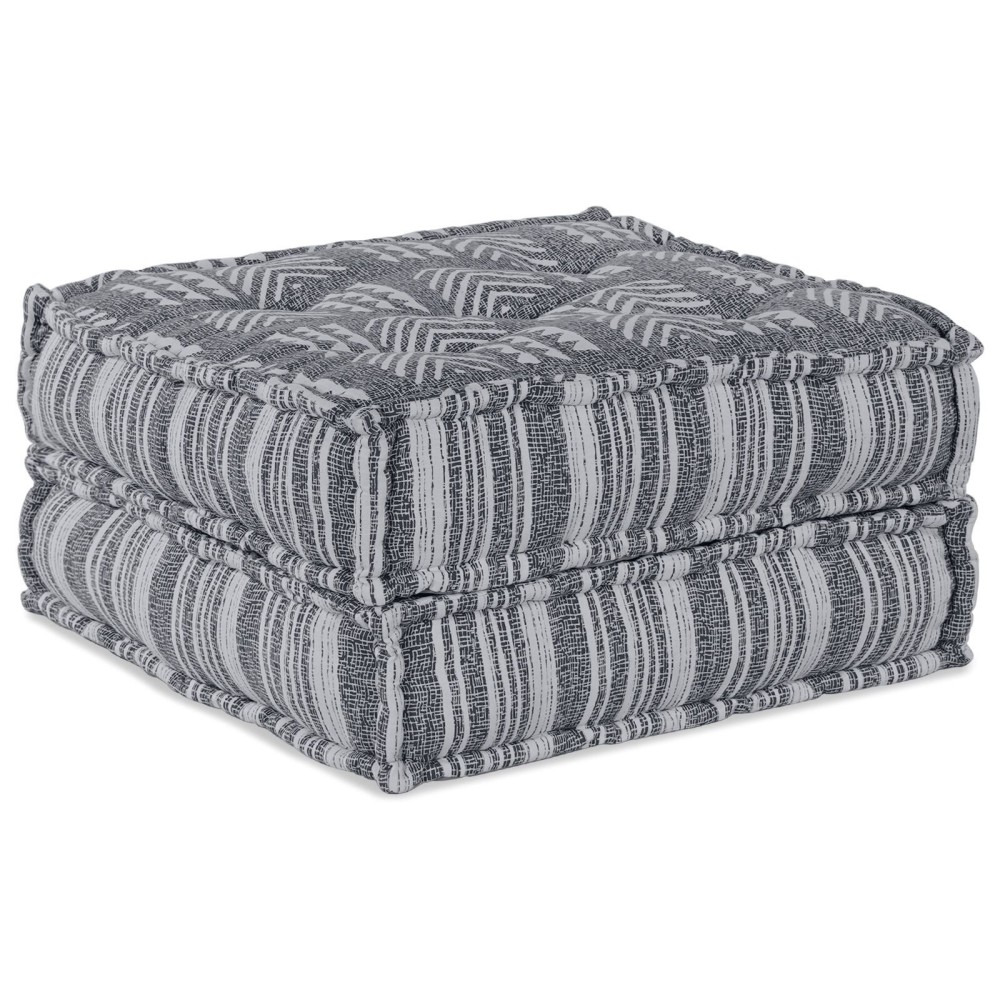 vidaXL Sofa Pouffe Modular cu 2 locuri, gri deschis