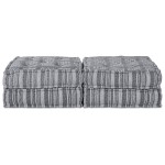 vidaXL Sofa Pouffe Modular cu 2 locuri, gri deschis vidaXL Sofa Pouffe Modular cu 2 locuri, gri deschis