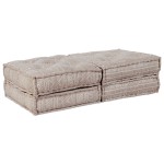 vidaXL Sofa Pouffe Modular cu 2 Locuri în Material Bej Deschis vidaXL Sofa Pouffe Modular cu 2 Locuri în Material Bej Deschis