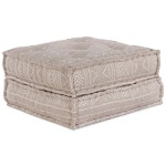 vidaXL Sofa Pouffe Modular cu 2 Locuri în Material Bej Deschis vidaXL Sofa Pouffe Modular cu 2 Locuri în Material Bej Deschis