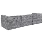 vidaXL Canapea Modulară cu 3 Locuri ce devine Pat - Stofă Gri Deschis vidaXL Canapea Modulară cu 3 Locuri ce devine Pat - Stofă Gri Deschis
