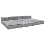 vidaXL Canapea modulară cu 4 locuri, din țesătură gri deschis vidaXL Canapea modulară cu 4 locuri, din țesătură gri deschis