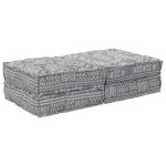 vidaXL Puf Modular Convertible pentru 2 Persoane, Gri Deschis, Textil vidaXL Puf Modular Convertible pentru 2 Persoane, Gri Deschis, Textil
