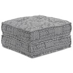 vidaXL Puf Modular Convertible pentru 2 Persoane, Gri Deschis, Textil vidaXL Puf Modular Convertible pentru 2 Persoane, Gri Deschis, Textil