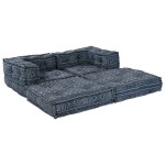 vidaXL Canapea Modulară cu 2 Locuri, Convertibilă, Tapițerie Indigo vidaXL Canapea Modulară cu 2 Locuri, Convertibilă, Tapițerie Indigo
