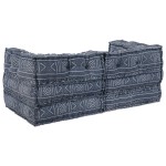 vidaXL Canapea Modulară cu 2 Locuri, Convertibilă, Tapițerie Indigo vidaXL Canapea Modulară cu 2 Locuri, Convertibilă, Tapițerie Indigo