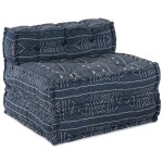 vidaXL Canapea Modulară pentru 4 Persoane cu Pouffe Convertibil din Fibră Indigo vidaXL Canapea Modulară pentru 4 Persoane cu Pouffe Convertibil din Fibră Indigo