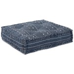 vidaXL Canapea Pouffe Modulară cu 2 Locuri, Convertibilă, din țesătură indigo vidaXL Canapea Pouffe Modulară cu 2 Locuri, Convertibilă, din țesătură indigo