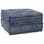 vidaXL Canapea Pouffe Modulară cu 2 Locuri, Convertibilă, din țesătură indigo vidaXL Canapea Pouffe Modulară cu 2 Locuri, Convertibilă, din țesătură indigo