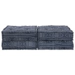 vidaXL Canapea Pouffe Modulară cu 2 Locuri, Convertibilă, din țesătură indigo vidaXL Canapea Pouffe Modulară cu 2 Locuri, Convertibilă, din țesătură indigo