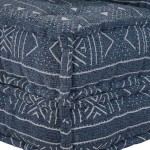 vidaXL Canapea Pouffe Modulară cu 2 Locuri, Convertibilă, din țesătură indigo vidaXL Canapea Pouffe Modulară cu 2 Locuri, Convertibilă, din țesătură indigo