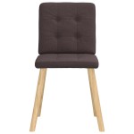 vidaXL Scaune de bucătărie, 4 buc., maro închis, material textil