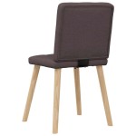 vidaXL Scaune de bucătărie, 4 buc., maro închis, material textil