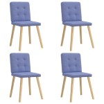 vidaXL Scaune de sufragerie 4 buc țesătură Jeans Blue vidaXL Scaune de sufragerie 4 buc țesătură Jeans Blue
