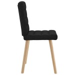 vidaXL Scaune de bucătărie, 4 buc., negru, material textil vidaXL Scaune de bucătărie, 4 buc., negru, material textil