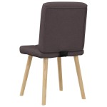 vidaXL Scaune de bucătărie, 4 buc., maro închis, material textil