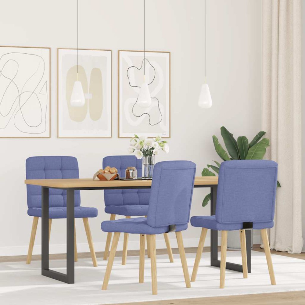 vidaXL Scaune de sufragerie 4 buc țesătură Jeans Blue