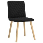 vidaXL Scaune de bucătărie, 4 buc., negru, material textil