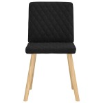 vidaXL Scaune de bucătărie, 4 buc., negru, material textil