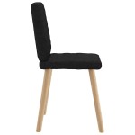 vidaXL Scaune de bucătărie, 4 buc., negru, material textil