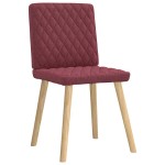 vidaXL Scaune de bucătărie, 4 buc., roșu vin, material textil vidaXL Scaune de bucătărie, 4 buc., roșu vin, material textil