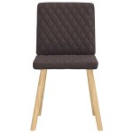 vidaXL Scaune de bucătărie, 4 buc., maro închis, material textil