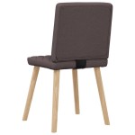 vidaXL Scaune de bucătărie, 4 buc., maro închis, material textil