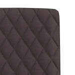 vidaXL Scaune de bucătărie, 4 buc., maro închis, material textil