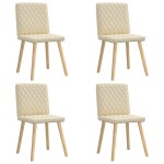 vidaXL Scaune de bucătărie, 4 buc., material textil