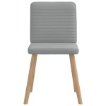 vidaXL Scaune de bucătărie pivotante, 4 buc., gri deschis, textil