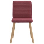 vidaXL Scaune de bucătărie, 4 buc., roșu vin, material textil vidaXL Scaune de bucătărie, 4 buc., roșu vin, material textil