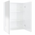 vidaXL Dulap de baie cu oglindă, alb strălucitor, 60x15x75 cm, MDF vidaXL Dulap de baie cu oglindă, alb strălucitor, 60x15x75 cm, MDF