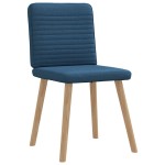 vidaXL Scaune de bucătărie, 4 buc., albastru, material textil