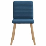 vidaXL Scaune de bucătărie, 4 buc., albastru, material textil