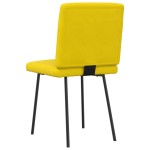vidaXL Scaune de sufragerie, 4 buc., galben, catifea vidaXL Scaune de sufragerie, 4 buc., galben, catifea