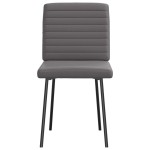 vidaXL Scaune de sufragerie, 4 buc. gri, piele ecologică