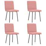 vidaXL Scaune de sufragerie 4 buc piele artificială roz vidaXL Scaune de sufragerie 4 buc piele artificială roz
