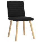 vidaXL Scaune de bucătărie, 4 buc., negru, material textil