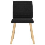vidaXL Scaune de bucătărie, 4 buc., negru, material textil