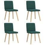 vidaXL Scaune de sufragerie 4 buc Tesatura verde inchis vidaXL Scaune de sufragerie 4 buc Tesatura verde inchis