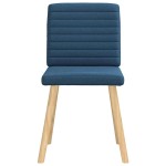 vidaXL Scaune de bucătărie, 4 buc., albastru, material textil