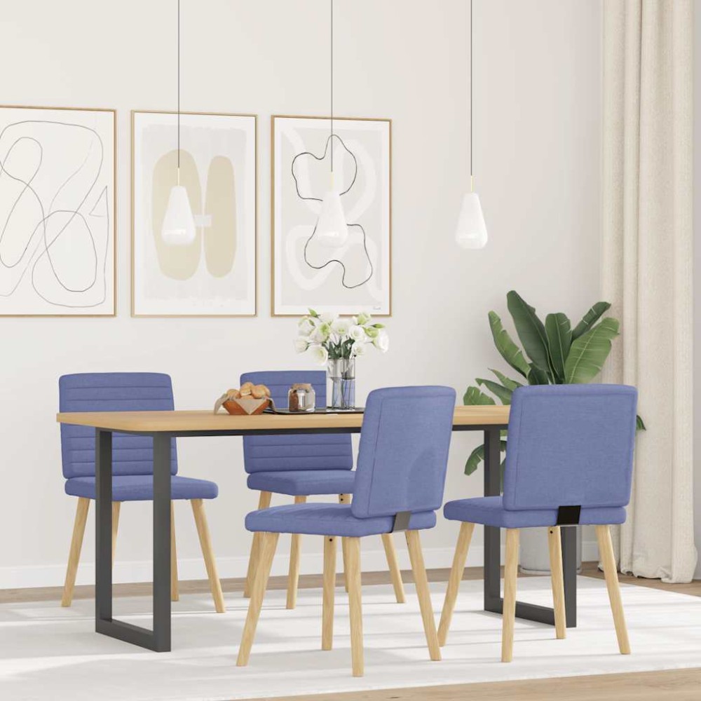 vidaXL Scaune de sufragerie 4 buc țesătură Jeans Blue