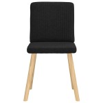 vidaXL Scaune de bucătărie, 4 buc., negru, material textil vidaXL Scaune de bucătărie, 4 buc., negru, material textil
