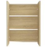 vidaXL Dulap de baie cu oglindă, alb și stejar, 60x15x75 cm, MDF vidaXL Dulap de baie cu oglindă, alb și stejar, 60x15x75 cm, MDF