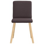 vidaXL Scaune de bucătărie, 4 buc., maro închis, material textil