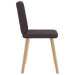 vidaXL Scaune de bucătărie, 4 buc., maro închis, material textil