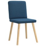 vidaXL Scaune de bucătărie, 4 buc., albastru, material textil