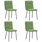 vidaXL Scaune de bucătărie, 4 buc., verde deschis, catifea vidaXL Scaune de bucătărie, 4 buc., verde deschis, catifea